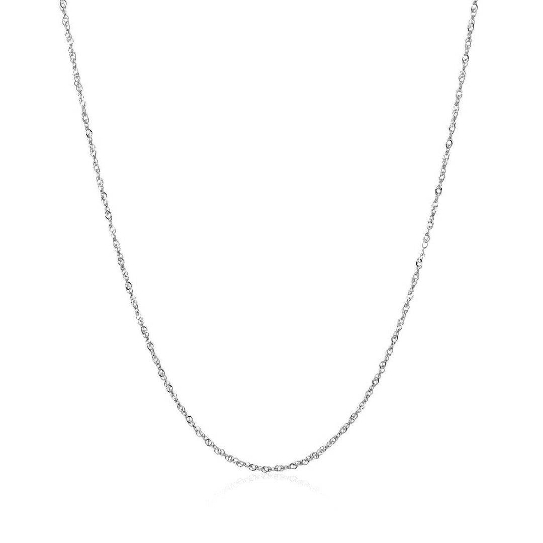 14k White Gold Singapore Chain 0.8mm (0.81 mm)