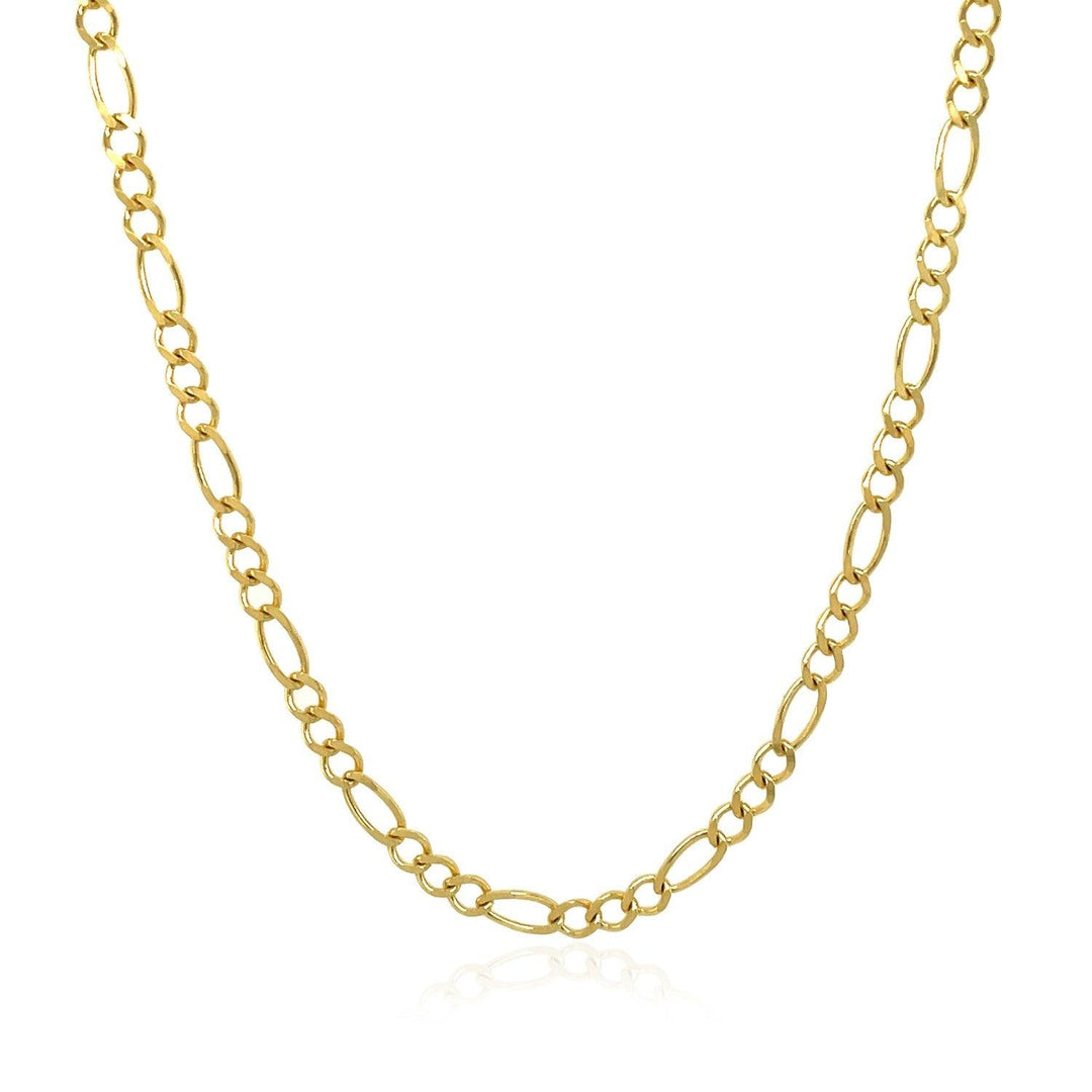 10k Yellow Gold Solid Figaro Chain (2.60 mm)