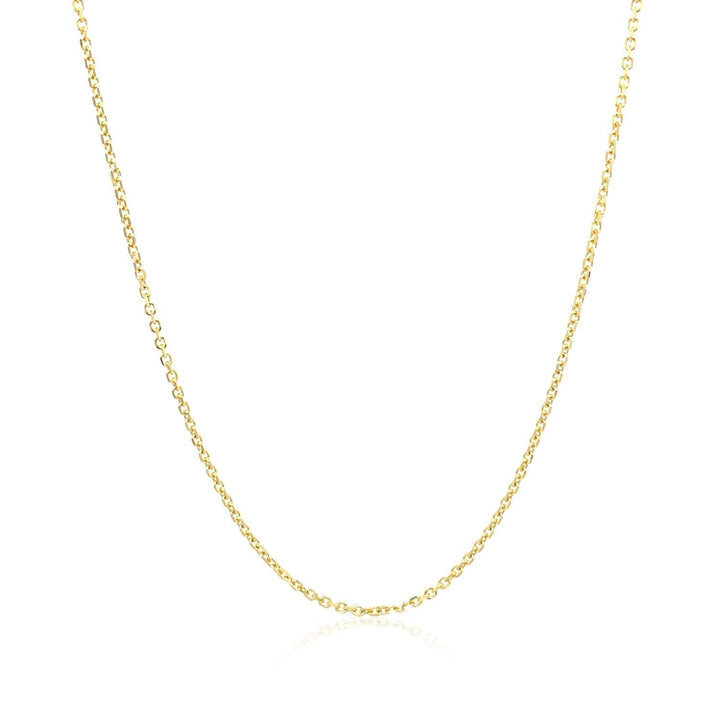 14k Yellow Gold Diamond Cut Cable Link Chain (1.10 mm)