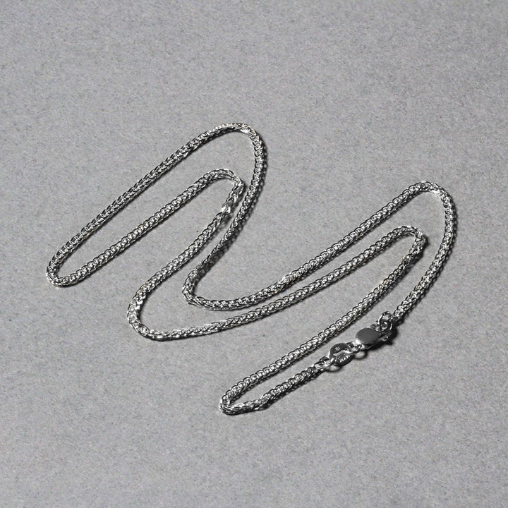 14k White Gold Square Wheat Chain (1.80 mm)