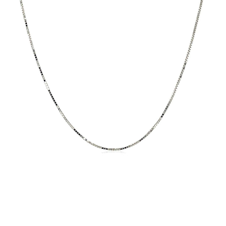18k White Gold Box Chain 0.6mm (0.60 mm)