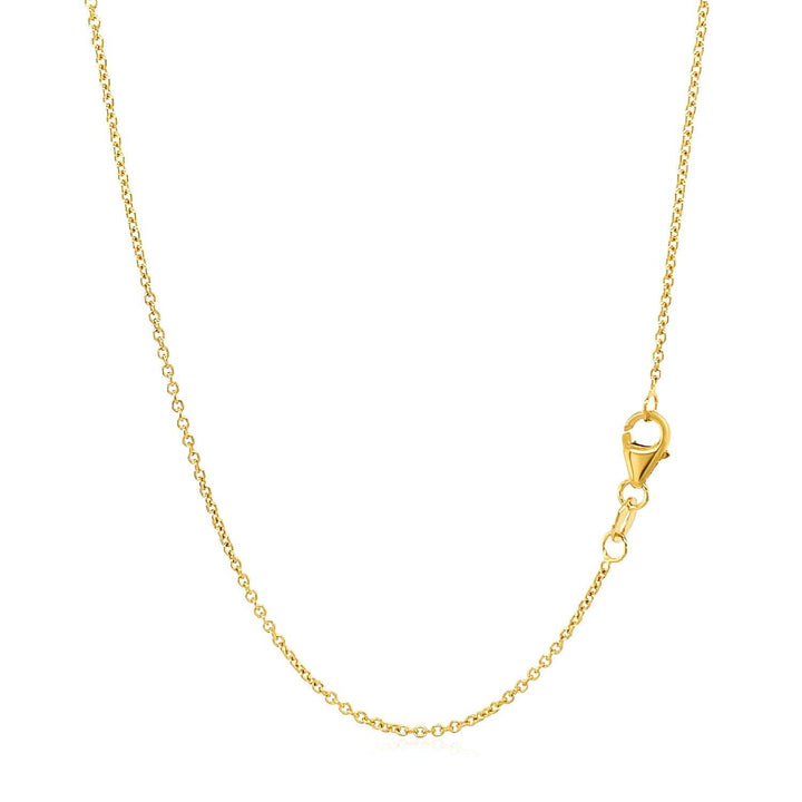 14k Yellow Gold Round Cable Link Chain (1.20 mm)