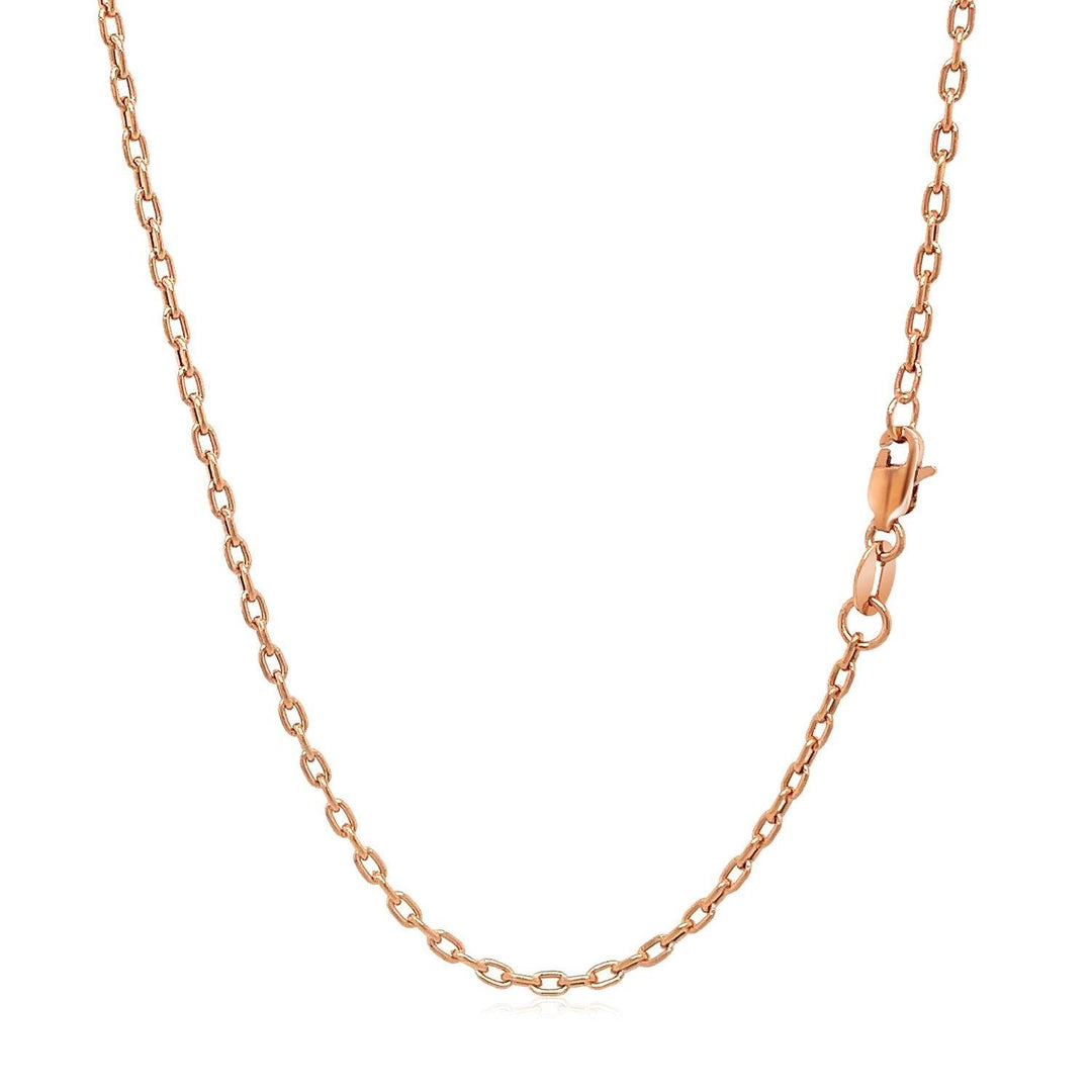 Double Extendable Cable Chain in 14k Rose Gold (1.80 mm)
