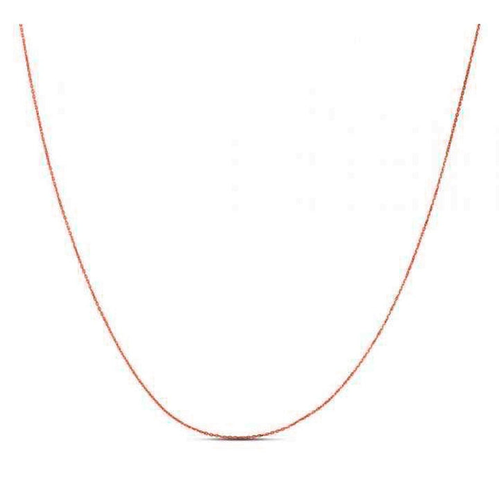 Double Extendable Diamond Cut Cable Chain in Rose Gold (0.87 mm)
