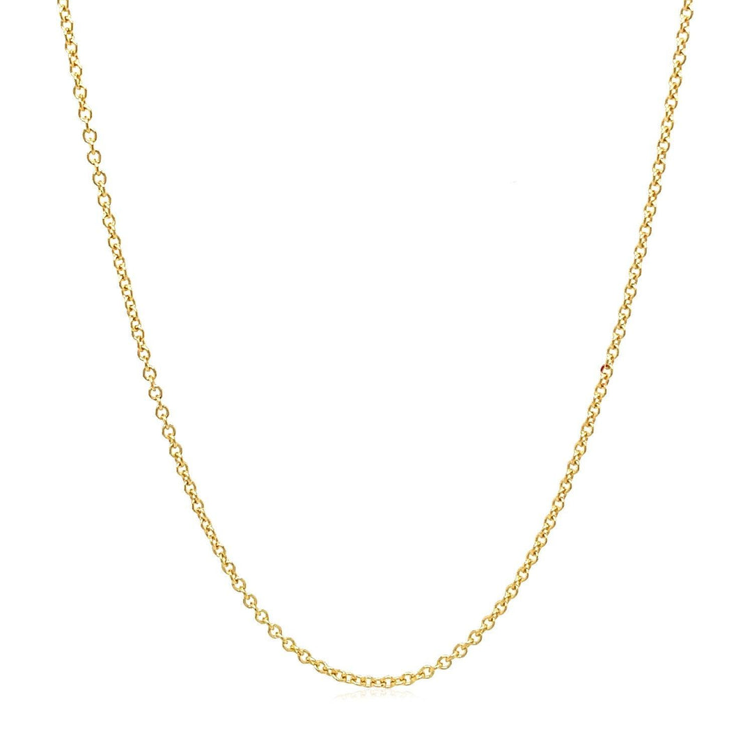 14k Yellow Gold Round Cable Link Chain (1.30 mm)