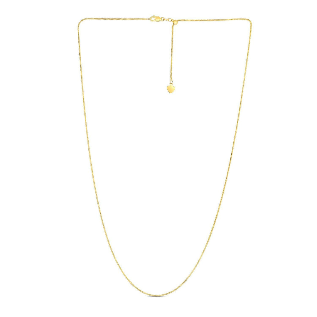 14k Yellow Gold Adjustable Franco Chain (1.00 mm)