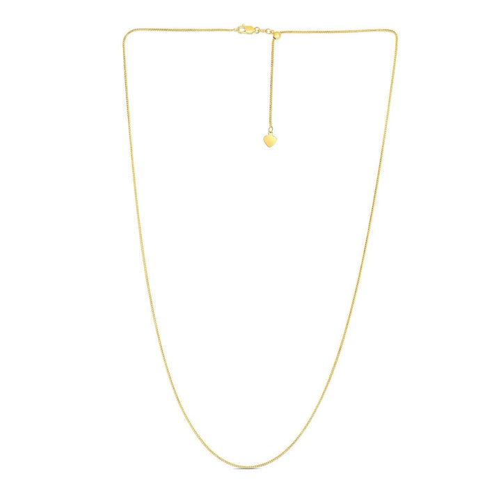 14k Yellow Gold Adjustable Franco Chain (1.00 mm)