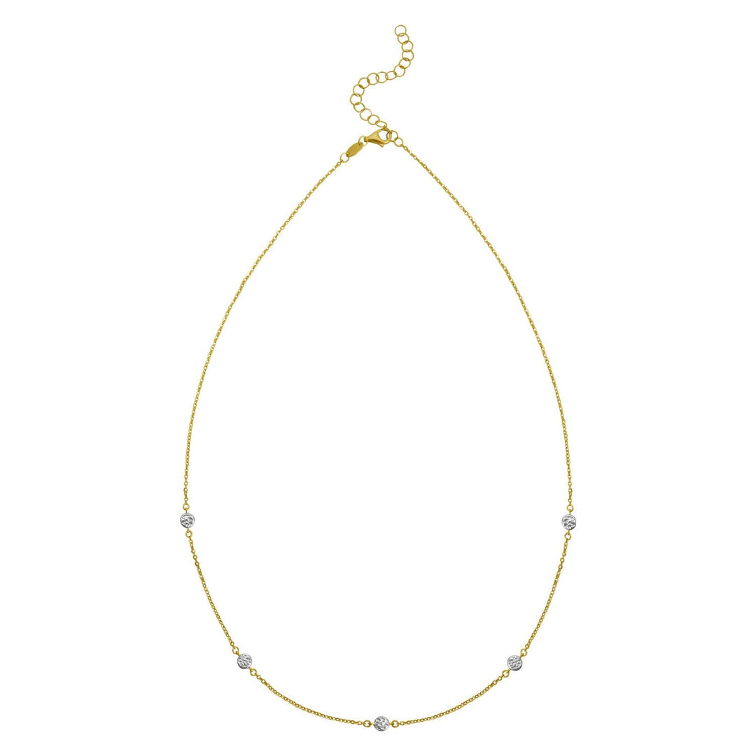 14K Two Tone Gold Classic Paperclip Chain Necklace