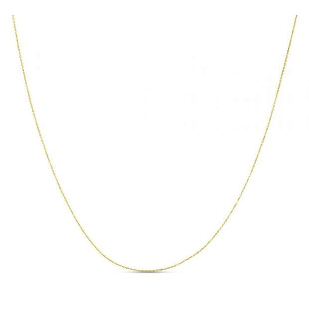 Double Extendable Diamond Cut Cable Chain in Yellow Gold (0.87 mm)