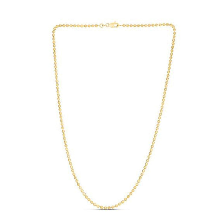 Moon Cut Bead Chain in 14k Yellow Gold (2.50 mm)
