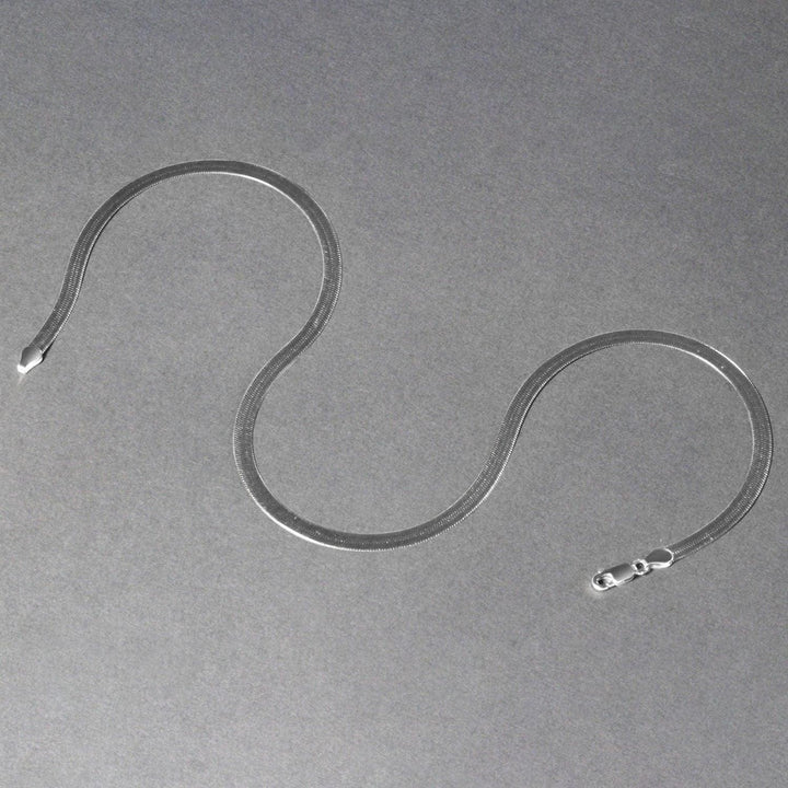 14k White Gold Super Flex Herringbone Chain (4.60 mm)
