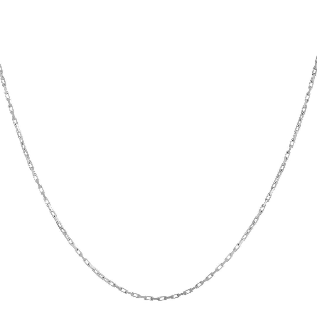 14k White Gold French Cable Chain (1.3 mm)