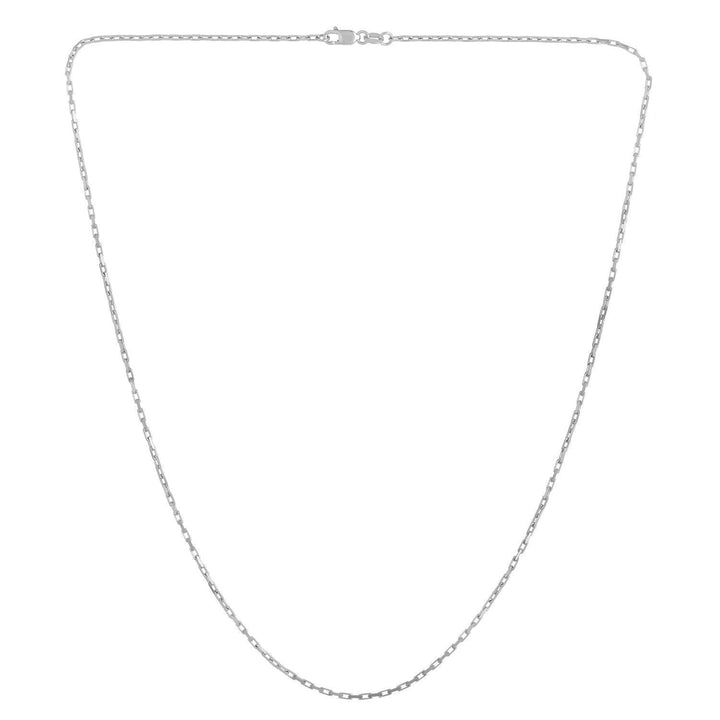 14k White Gold French Cable Chain (1.3 mm)