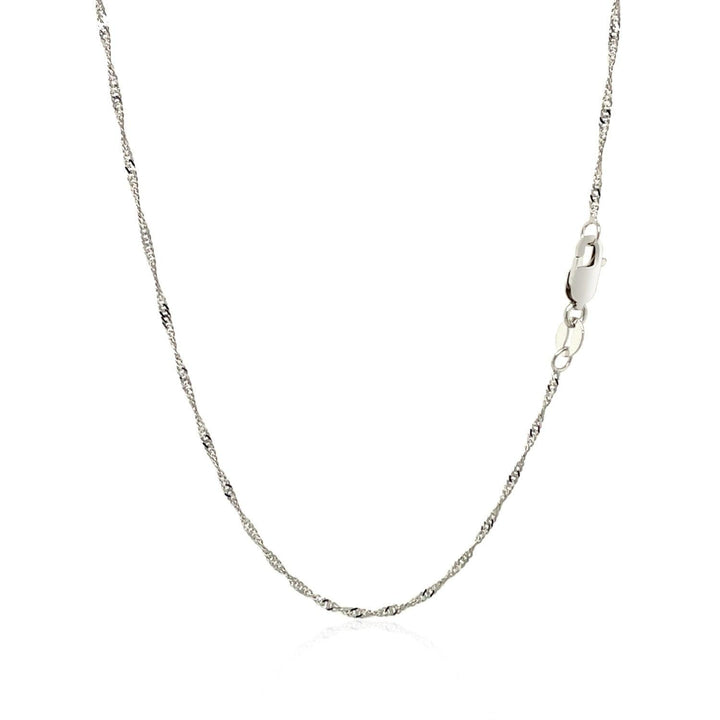 14k White Gold Singapore Chain (1.30 mm)