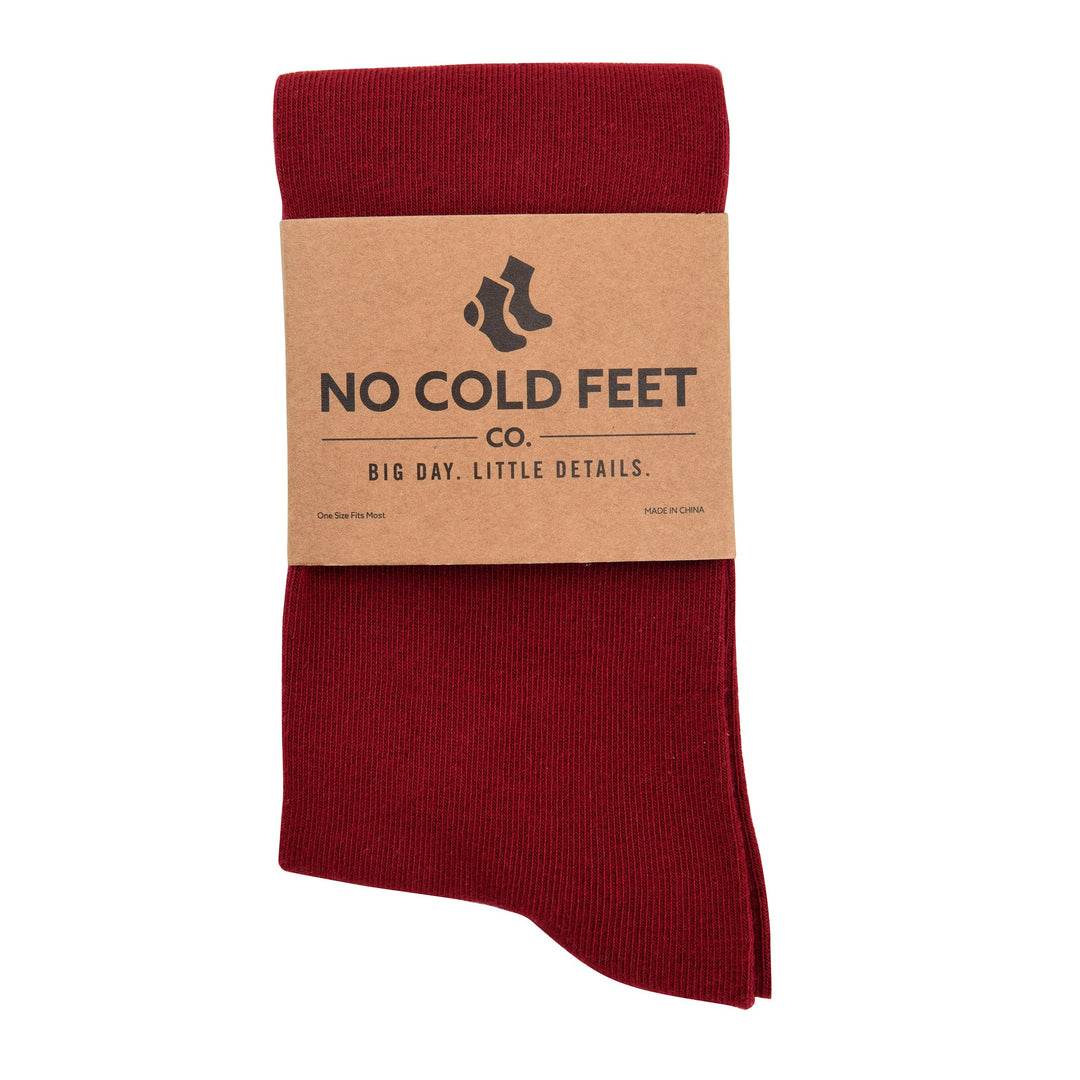 Solid Burgundy Socks
