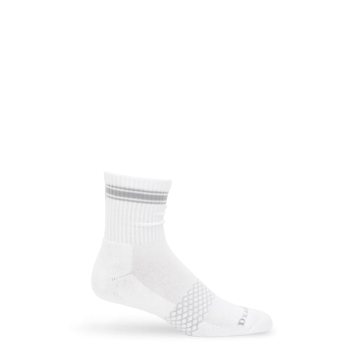 White/Grey Quarter Crew Women's Socks