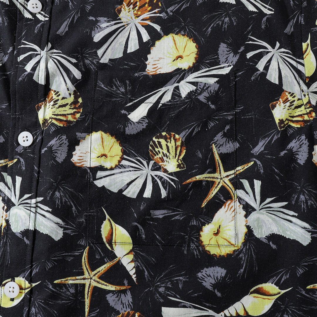 Hawaiian Shirts For Men Vintage Tropical Conch Button Down Cotton Aloha Shirt By Amy