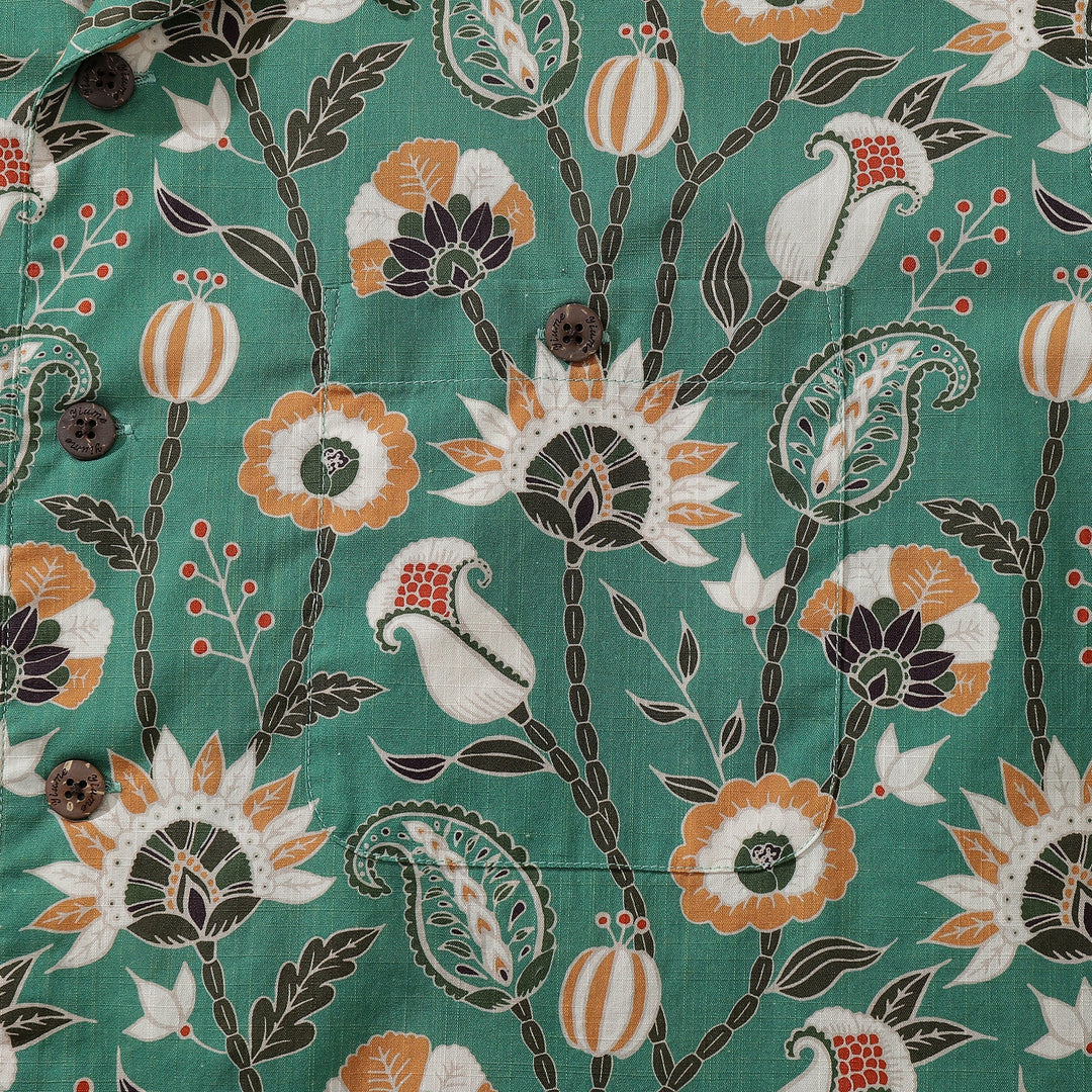 Hawaiian Shirt For Men Oriental Jungle By Julia Madoka Shirt Camp Collar 100% Cotton