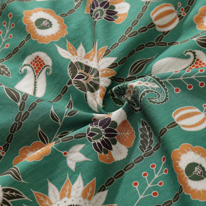 Hawaiian Shirt For Men Oriental Jungle By Julia Madoka Shirt Camp Collar 100% Cotton