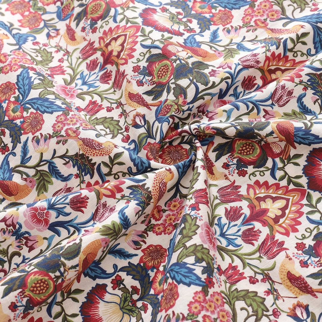 Men's Hawaiian Shirt Rural Charm Print Cotton Button-down Short Sleeve Aloha Shirt By Amy