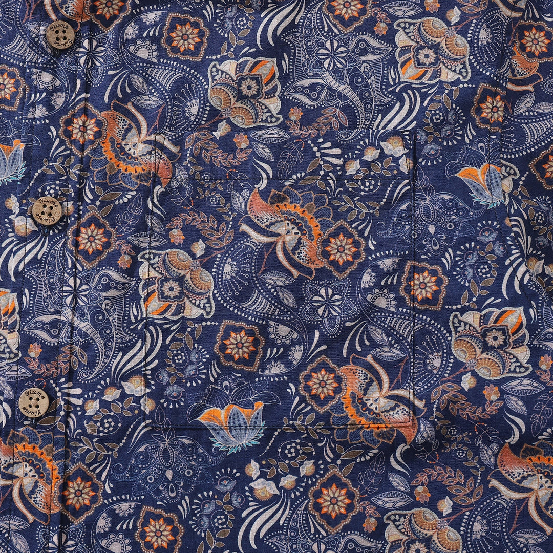 Men's Hawaiian Shirt Floral Series 4 Print Cotton Button-down Short Sleeve Aloha Shirt By Sun
