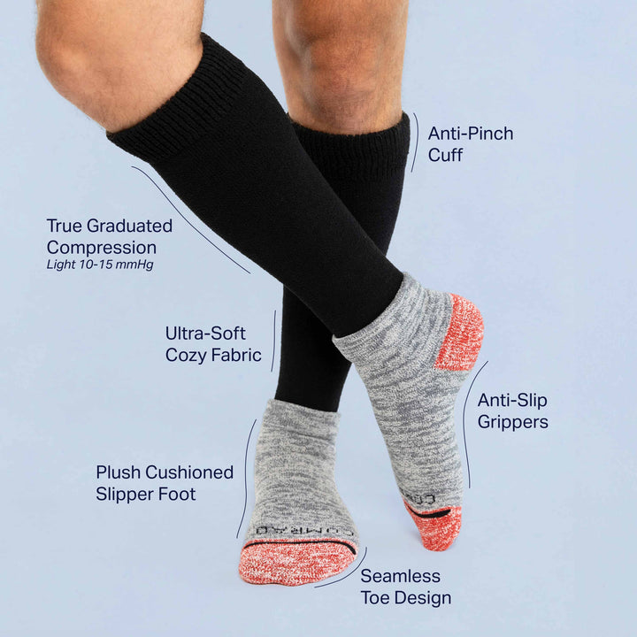 CozyGrip Compression Slipper Socks