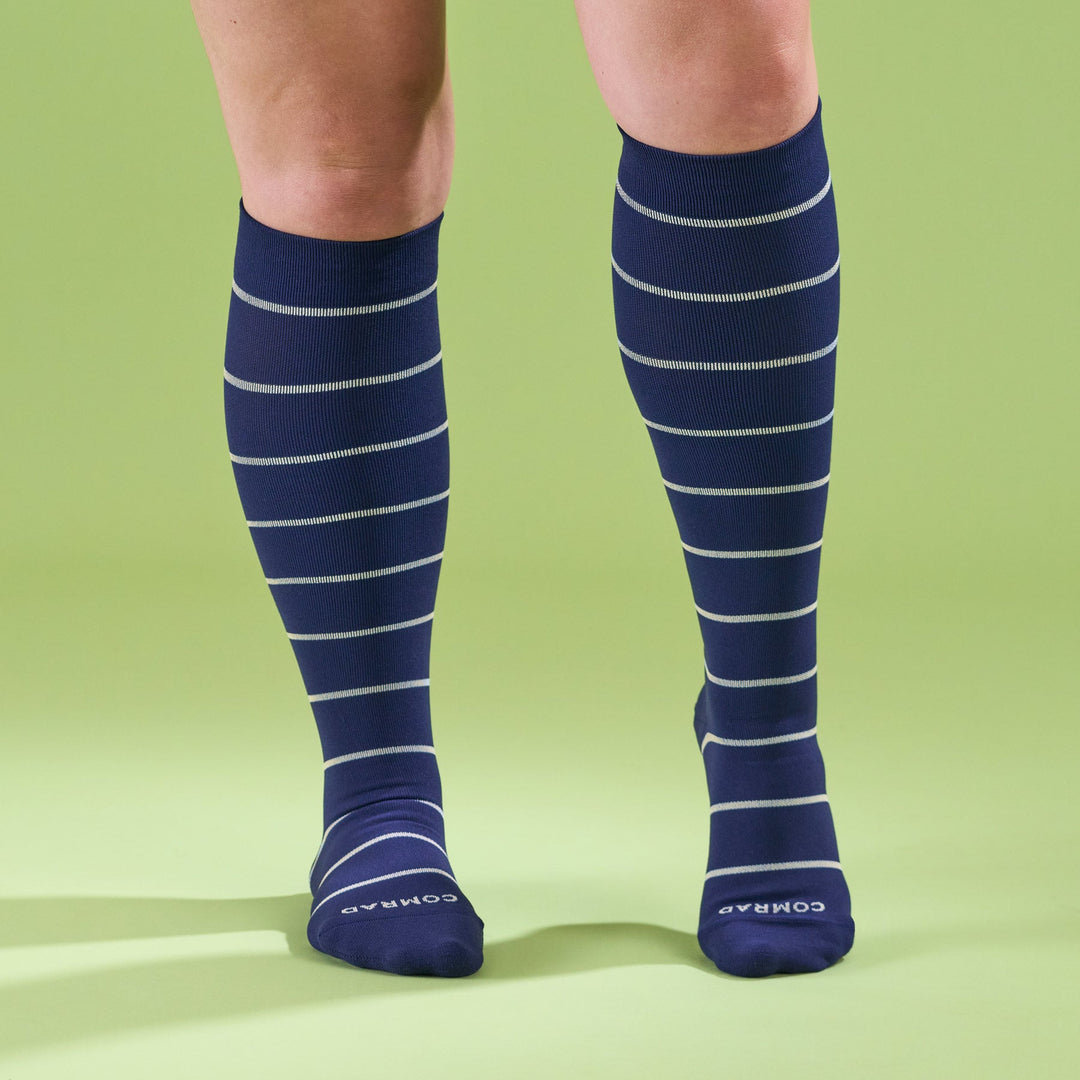Knee-High Compression Socks - Stripes