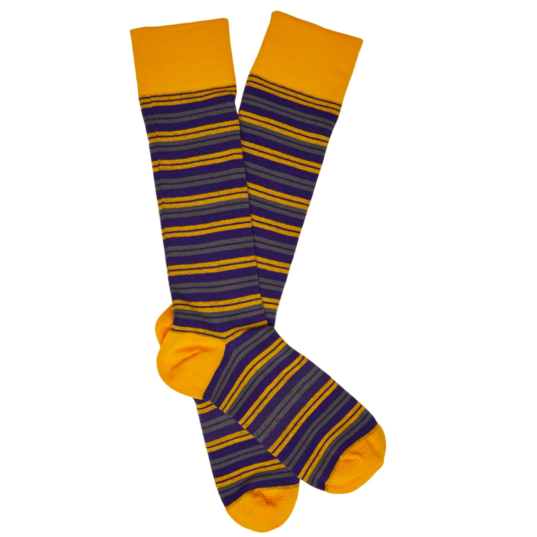 Purple / Gold Dress Socks 4 Pack