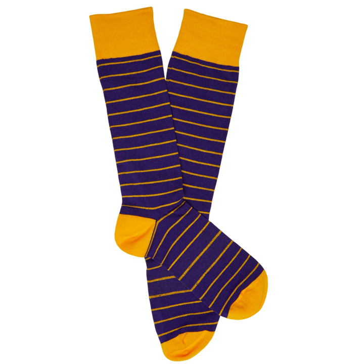 Purple / Gold Dress Socks 4 Pack