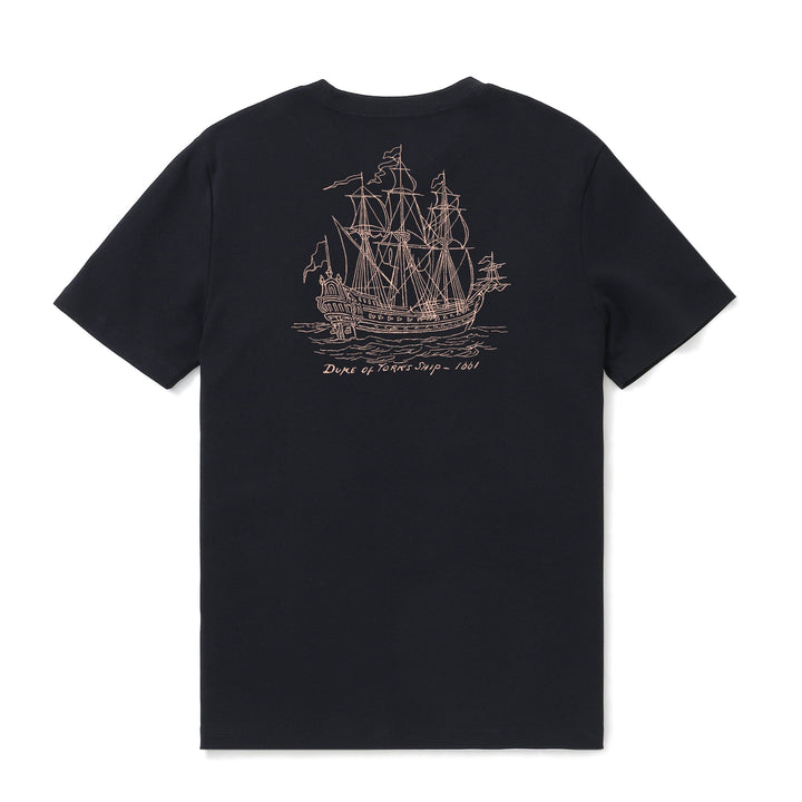 Hawaiian Tee For Men Nostalgic Voyage Tee Crew Neck 100% Cotton By Cigar