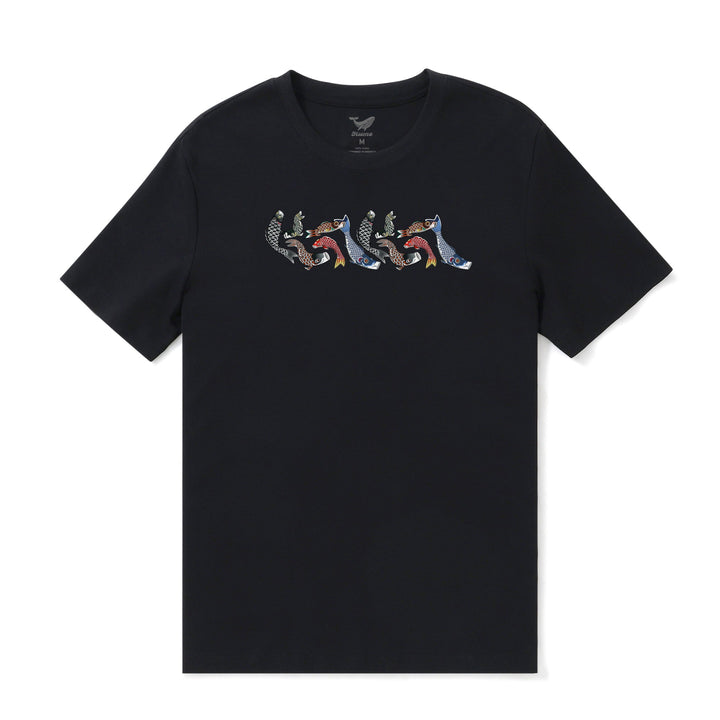 Hawaiian Tee For Men Graceful Nishiki Tee Crew Neck 100% Cotton By Cigar