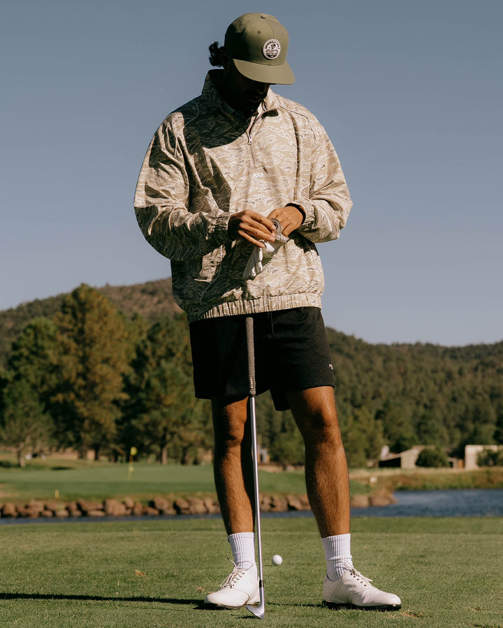 Pullover Piped QTR ZIP - Tiger Camo