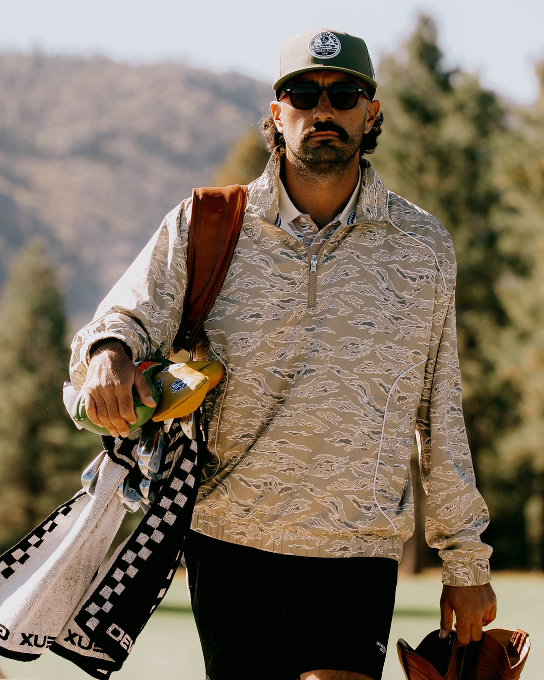 Pullover Piped QTR ZIP - Tiger Camo