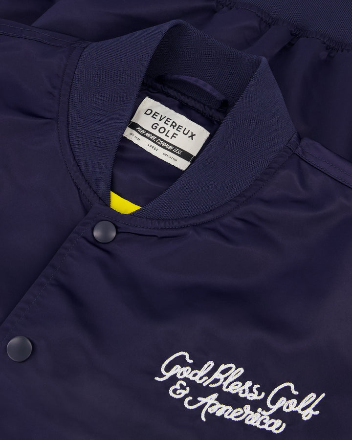 God Bless America Bomber Jacket - Navy