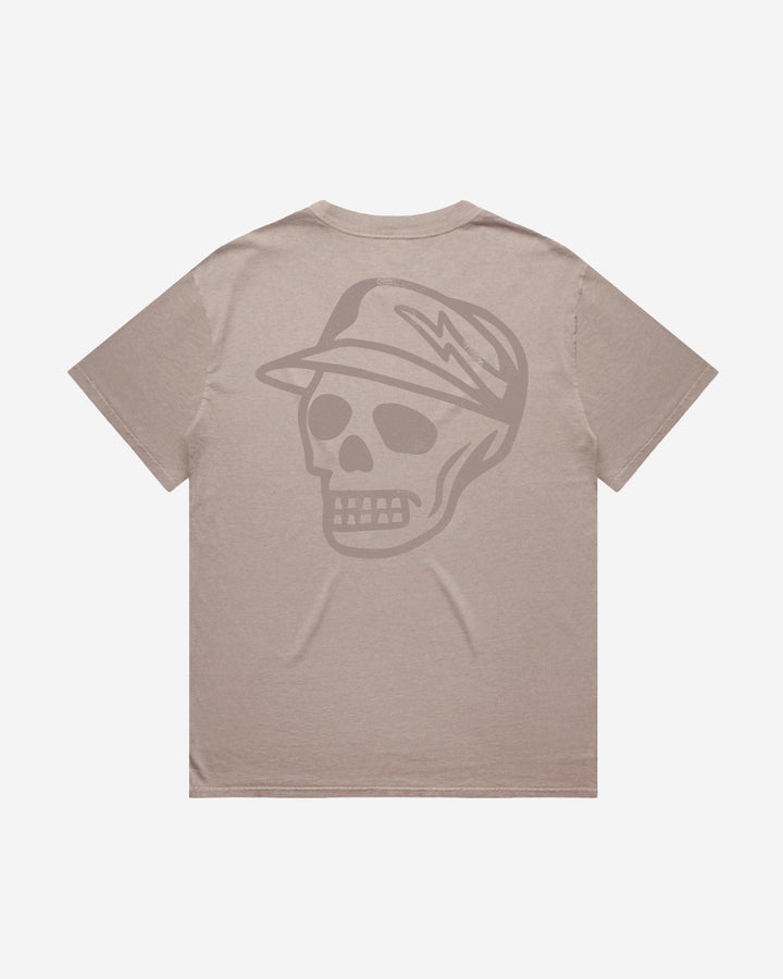 Faded Skull Caddie Tee - Faded Mushroom
