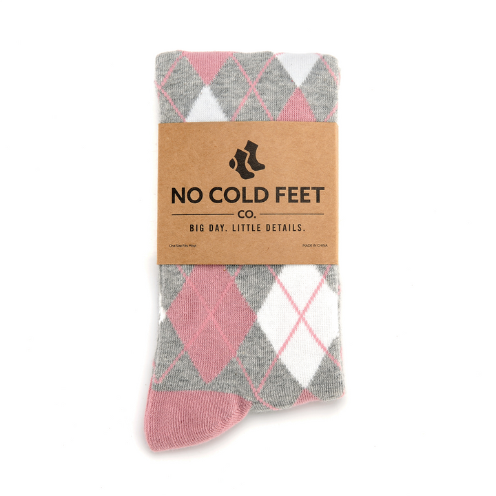 Dusty Rose Argyle Socks
