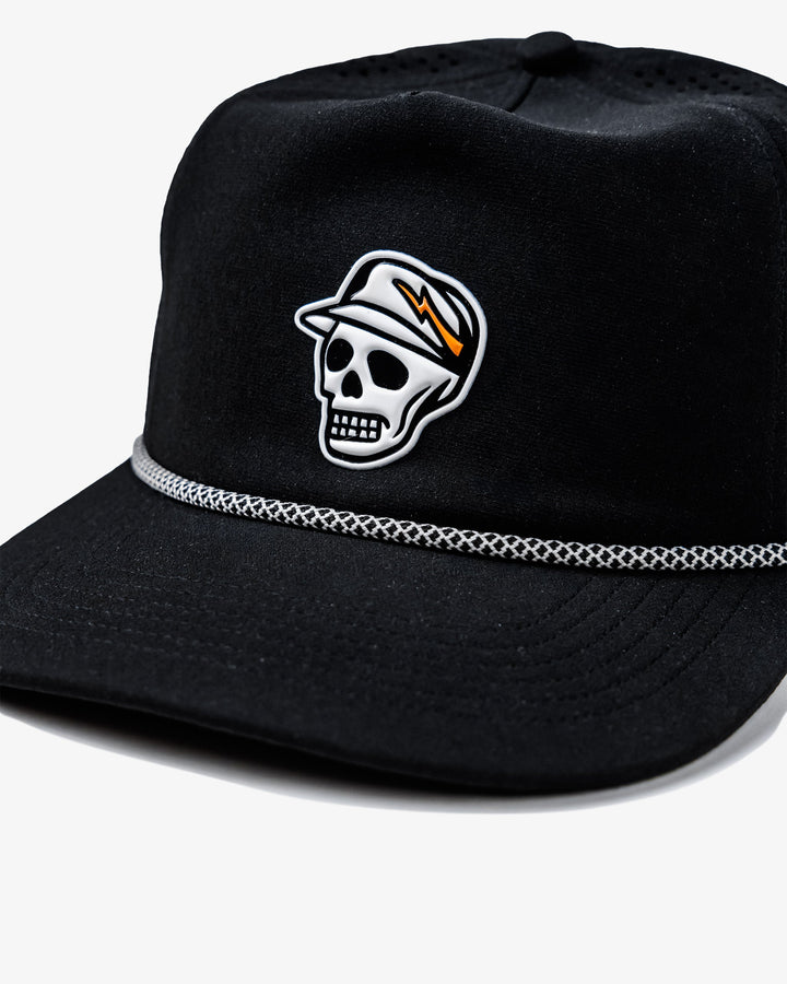 Skull Caddie Performance Rope Hat - Black