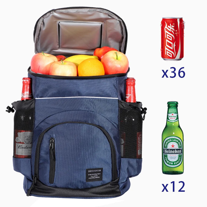 33L Cooler Soft Large Thermal Insulated Travel Backpack 36 Cans