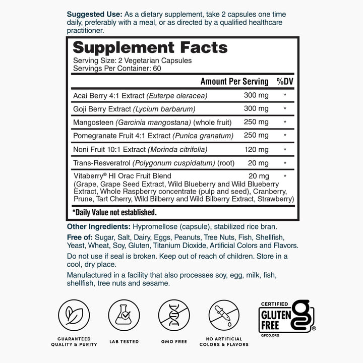Nature’s Lab Super Antioxidant Support - 120 capsules