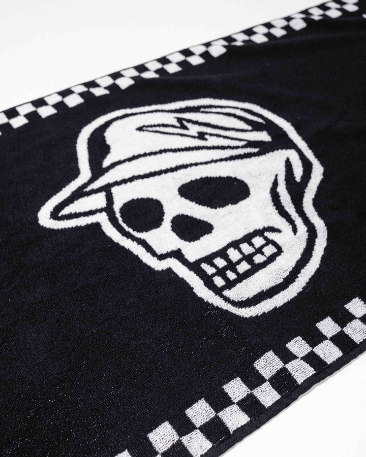 Skull Caddie Knitted Towel - Black / White
