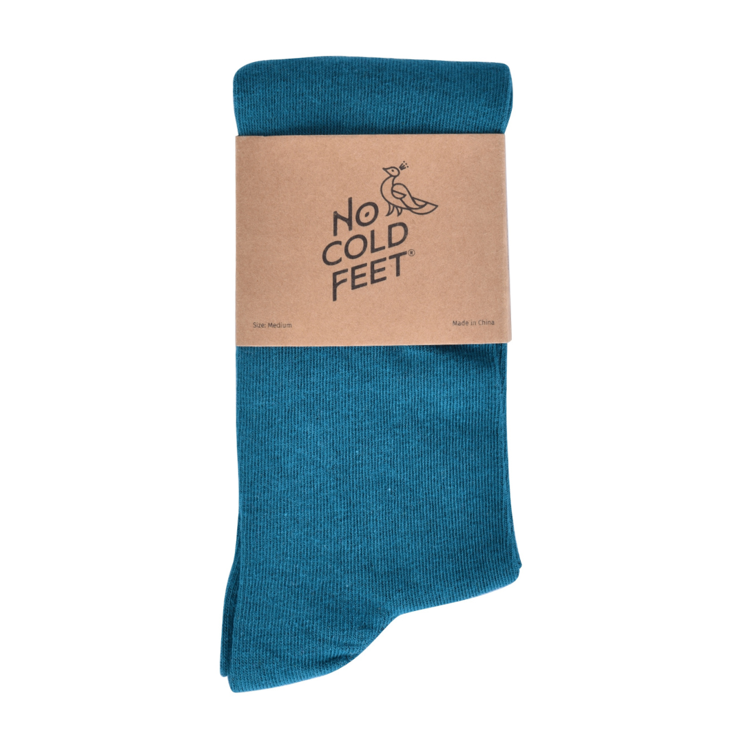Solid Peacock Green Socks