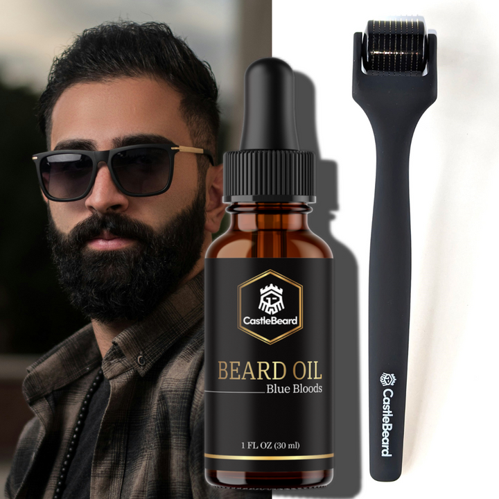 Beard Oil Derma Roller Growth Combo