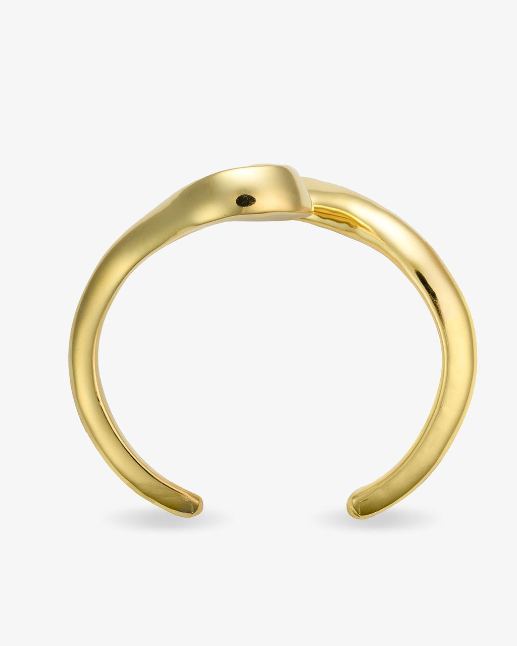 Anastasia Sculptural Wavy Gold Open Cuff Bracelet
