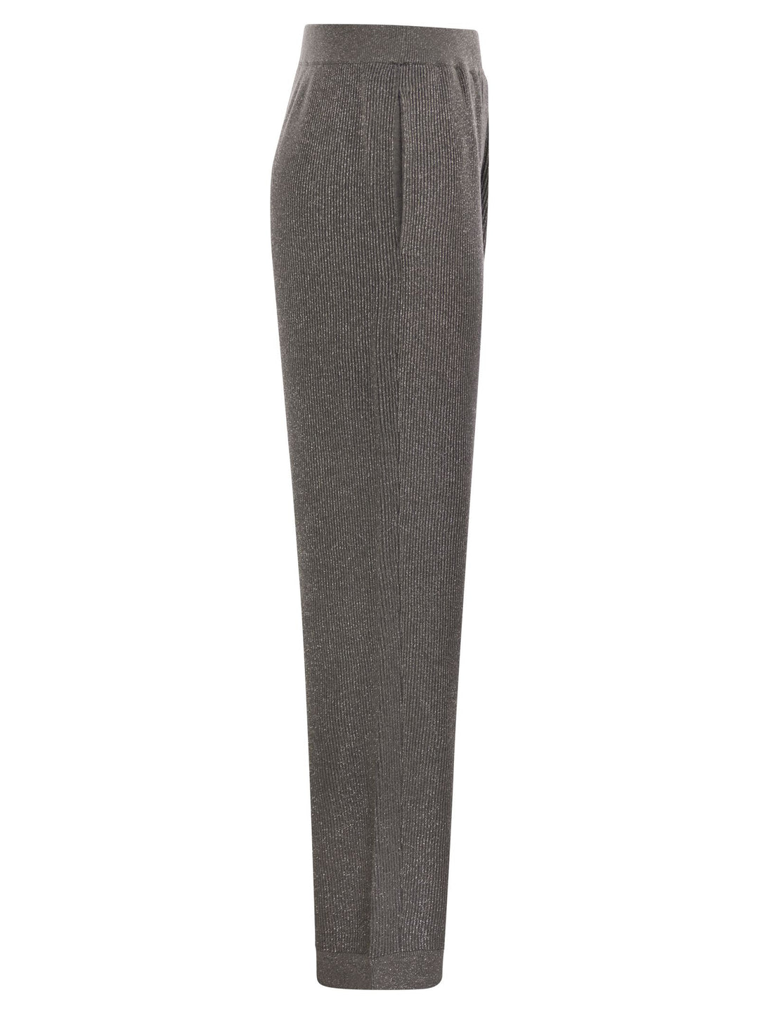 Brunello Cucinelli Women English Rib Cotton And Viscose Pants