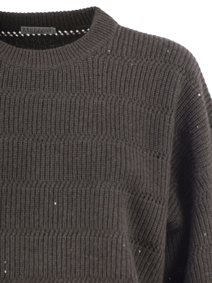 Brunello Cucinelli Women Cashmere And Wool Crew-Neck Sweater