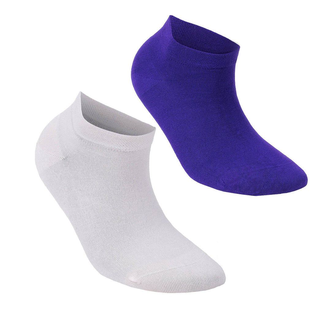 Women’s Bamboo Ankle Socks 8-Pack Gift Box, Berry & Navy