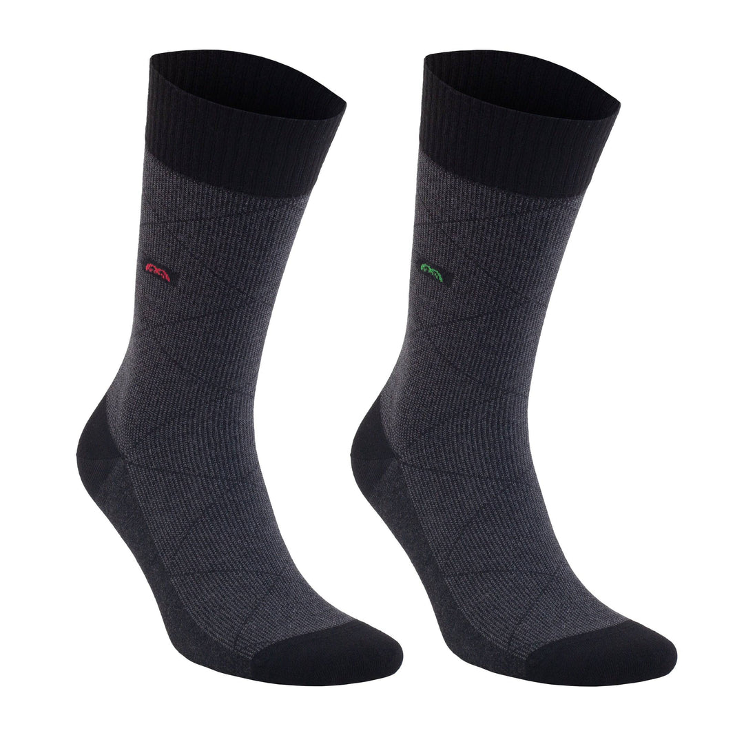 Men’s Bamboo Diabetic Dress Socks 6-Pack, Dark Tones