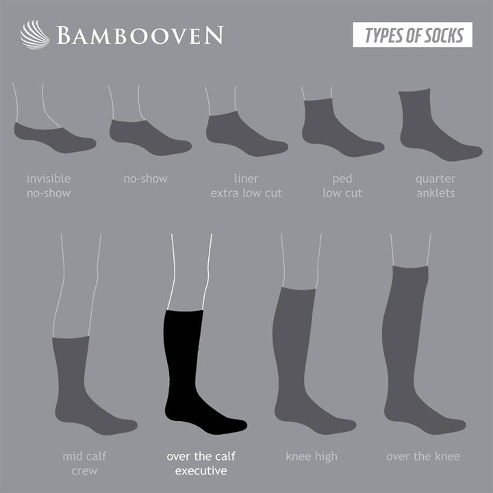Men’s Bamboo Diabetic Dress Socks 6-Pack, Dark Tones
