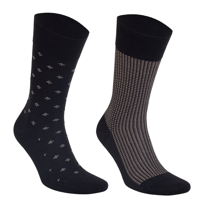 Men’s Bamboo Lightweight Dress Socks 8-Pack Gift Box, Black, Charcoal & Taupe