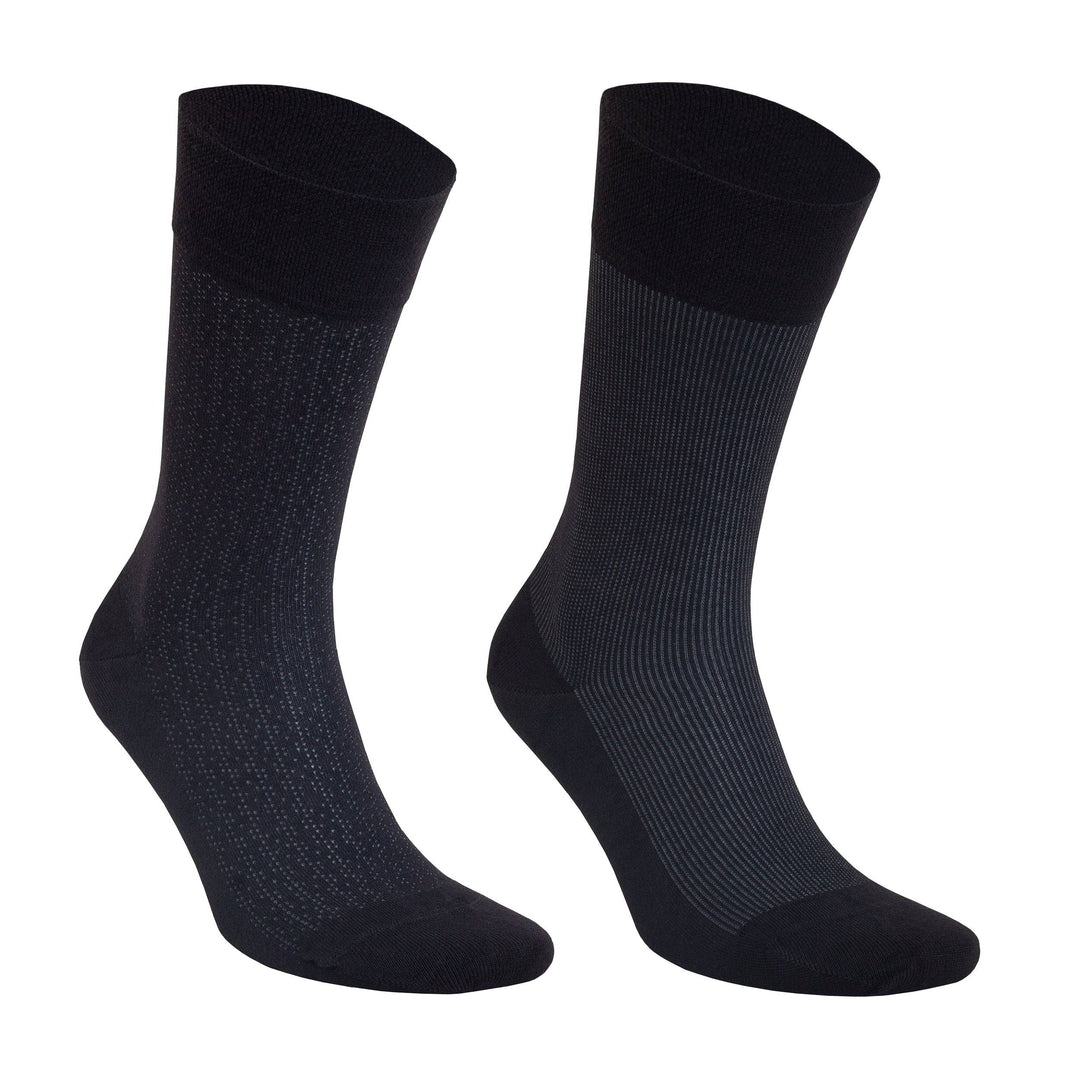 Men’s Bamboo Lightweight Dress Socks 8-Pack Gift Box, Black, Charcoal & Taupe